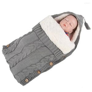 Dekens Slaapzak Knoop Winter Gebreid Baby Inbakerdoek Inbakerwagen Born Deken