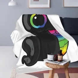Couvertures Sneki Snek Fan Design Razer RGB Autocollant Couverture Polaire Respirant Jet pour Couch Literie Voyage Jette Couvre-lit Couvre-lit