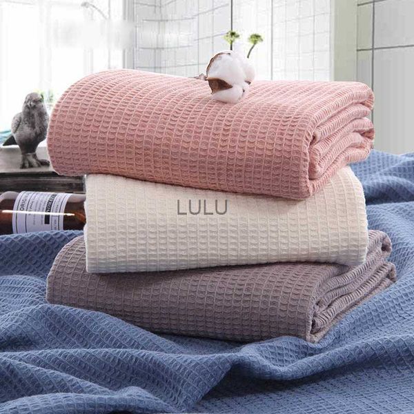 Couvertures Canapé Adultes Fibre Condition Air Literie Couverture En Mousseline Jeter Couverture Pure Gaufre Couvertures Lavées Pour Lit Bambou Coton Enfants HKD230922