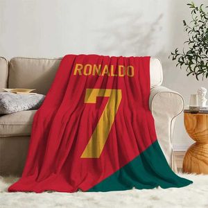 Couverture de canapé couvertures Cristiano Ronaldo CR7 Couverture personnalisée pour lit Camp Napte Décor de chambre à coucher