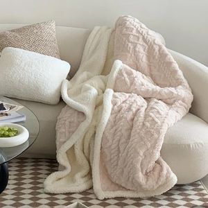 Couvertures Couverture douce épaisse chaude hiver couvre-lit Double couvertures bureau sieste châle housse de canapé rétro moelleux couvre-lit sur le lit MANta 230206