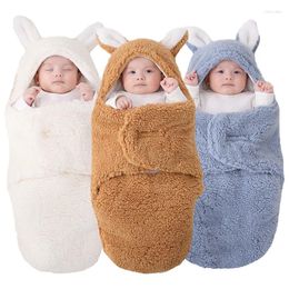 Couvertures Soft Born Sacs de couchage pour bébé Épaissir l'enveloppe pour bébés Enveloppe de cocon chaud Sac de nuit pour bébé 0-9M