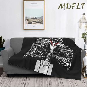 Mantas Soft Touch Black Swordsman Throw Blanket Super Warm Franela impresa en 3D para camas Senderismo PicnicBlankets