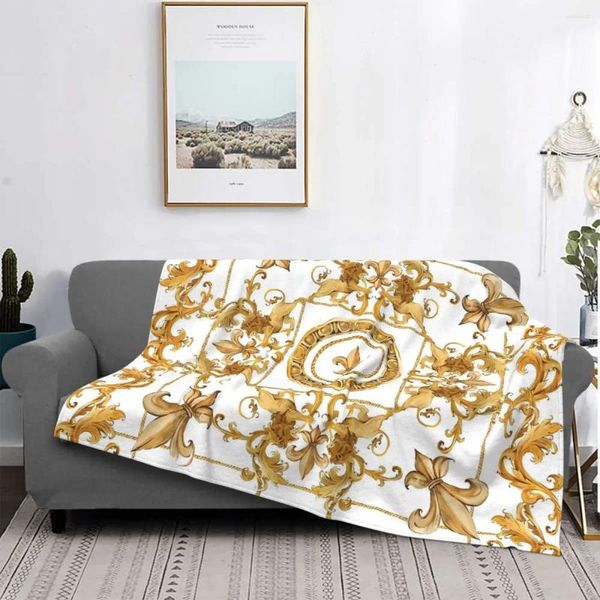 Mantas mantas especiales león dorado y terciopelo damasco otoño/invierno lindo tirón delgado para sofá