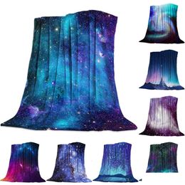 Couvertures Starry Sky Colorf Space Universe Lit Er Couvre-lit Erlet Jette Couverture Polaire Légère Micro Respirant Chambre Drop De Dhkyc