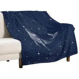 Couvertures Starry Whale Throw Plaid à couverture sur les flanelles du canapé