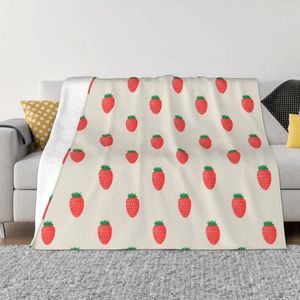 Dekens aardbei roze schattige plaid deken sherpa worp voor duurzaam langdurige woondecoratie