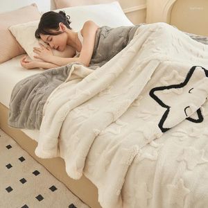 Couvertures élégantes et mignonnes à lancer de couverture en flanelle en flanelle douce adulte d'hiver adulte mouche à lit moelleux lin lit pour canapé