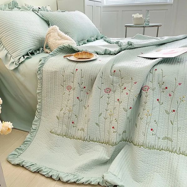 Couvertures été coton courtepointes point mince climatisation couette doux respirant canapés couverture matelassée couvre-lits et couvre-lits 231116