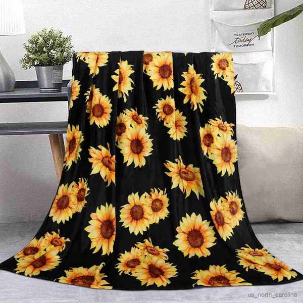 Couvertures Imprimé Tournesol Super Soft Throw Couverture pour Lit Canapé Canapé Léger Voyager Camping Taille De Jeté pour Enfants Femmes Garçons R230615