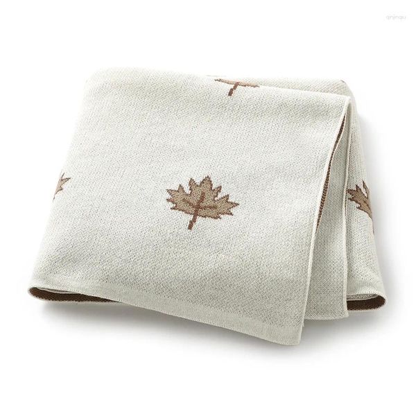 Mantas súper suaves Baby Cotton Knit 90 70cm Nació niñas para niñas Comfort Swaddle Wrap Cover Cultives All Seasons Bed Sheets