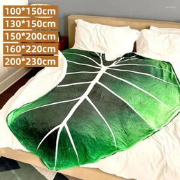 Couvertures couvertures de feuilles géantes super douces pour canapé de lit Gloriosum chaud de la plante adulte de la plante adulte de Noël cadeau
