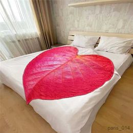 Couvertures Super douces couverture de feuille géante décor à la maison flanelle couvertures de feuille de Gloriosum pour lits canapé couvertures de plage confortables serviette Cobertor