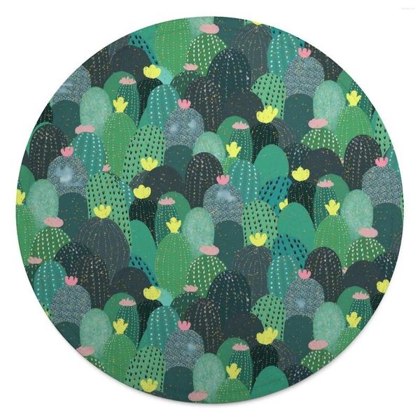 Couvertures super douce couverture ronde camping mignon jet de plante mignon cactus vert lits de lit de lit graphique de chambre à coucher couvre-lit