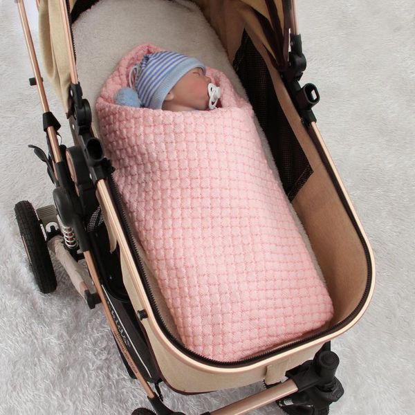 Mantas envolventes 100 80cm Borns Wrap Bebé Niños Cochecito Cuna Juego de cama Accesorios Toalla infantil para Otoño Invierno