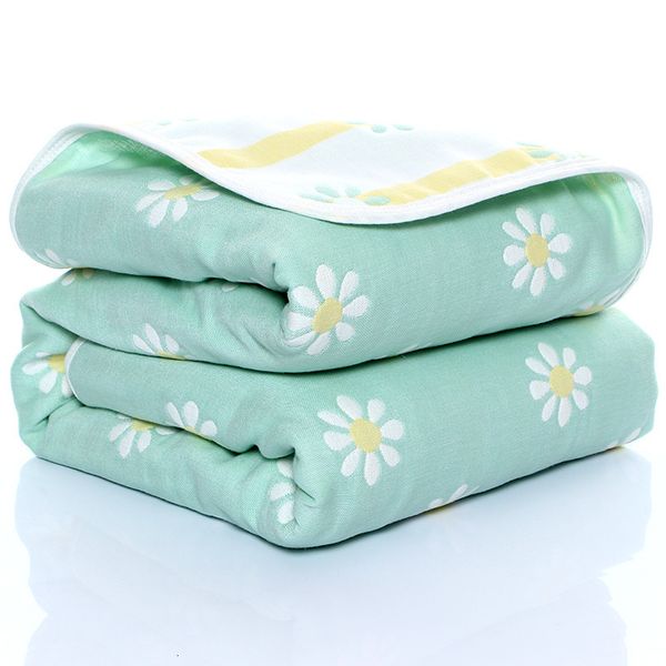 Mantas Swaddling 110110 cm Bebé Manta de algodón Sixlayer Gauze Toalla de baño para niños Nacido Edredón fino Infantil Verano Venta al por mayor 230915