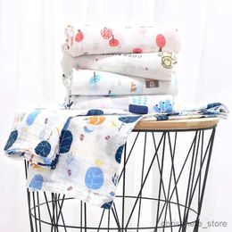 Dekens Inbakeren 110 cm x 120 cm Mousseline 100% katoenen babydoekjes Zachte pasgeboren dekens Badgaas Babywikkel Slaapzak Kinderwagenhoes Speelkleed R231130