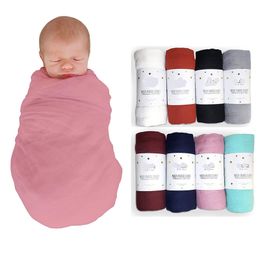 Couvertures Swaddling 120120cm Mousseline 70% Bambou Doux né 2 Couches Bain Gaze Infantile Swaddle Wrap Sleepsack Poussette Couverture 230613