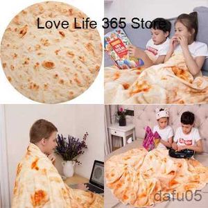 Dekens Inbakeren 1pc Tortilla Deken Pepperoni Pizza Rond Realistisch Donut Zacht Warm Koekjes Lavash Voor Slaapbank Reizen Cadeau Volwassen Kinderen R231106