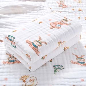 Dekens Inbakeren 6-laags katoenen babybadhanddoek Mousseline Inbakerdeken voor Born Plaid Beddengoed Zacht bedovertrek Born Luiers Baby Artikel 230923