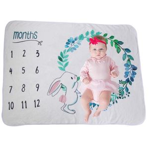 Couvertures Swaddling 75 * 100cm bébé mensuel record de croissance jalon couverture né pographie accessoires enfant créatif lune fleur fond tissu