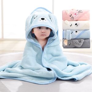 Couvertures Swaddling 80x80cm né Wrap Couverture Bébé Doux Chaud Cape Couverture Enfants Serviette De Bain Infantile Swaddle Coral Fleece Couverture Pour 0-12 Mois 230508