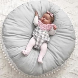 Couvertures emmailloter 90CM bébé coussin tapis de jeu enfant en bas âge dormir ramper tapis rond né tapis de sol hiver épaissir coton tapis décor à la maison siège 220829