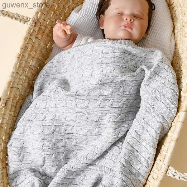 Couvertures émouvantes Baby Couvertures Super Soft Newborn Girl Girl Cotton Trizer Bassinet Swaddle Wrap Quilts Toddler Infant Crib Cellular 90 * 68cm Y240411