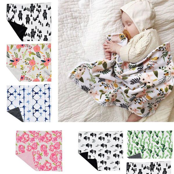 Mantas Swaddling Baby Ddle Manta Recién Nacido Infantil Pografía Wrap Bear Animal Mantas Niños Ropa de cama Mat para Slee Apaciguar Suministros Dr DH2N4