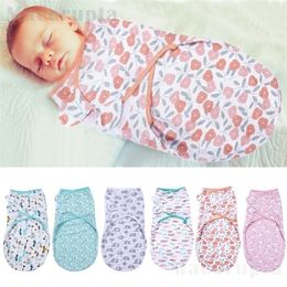 Dekens Swaddling Baby Sleeping Bag Geboren Swaddle Up Lope Wrap Soft Soft 100% Cotton Sleep Deken 220909