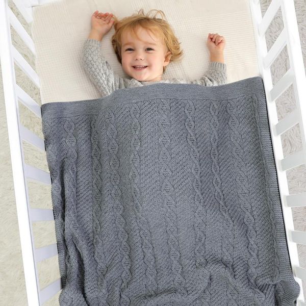Cobertores swaddling bebê swaddle mensal super macio nascido bebes unisex envoltório criança infantil quente tricô carrinho cama sofá tapetes de dormir