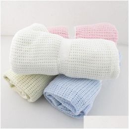 Couvertures Swaddling Baby Throw Couverture Coton Super Doux Enfants Mois Dddle Infant Wrap Serviette De Bain Fille Garçon Poussette ER Drop Livraison Mate Otzcp