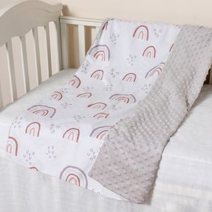 Couvertures emmaillotage bébé unisexe né épais super doux confortable arc-en-ciel pour enfant en bas âge couverture de lit poussette drap de berceau 230331