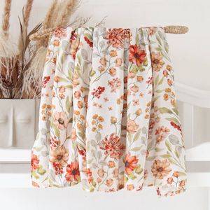 Dekens Swaddling Bamboo Cotton Baby Muslin Swaddle Warp 2 Lagen Geboren Floral Diaper 230331