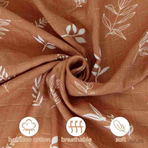 Couvertures émouvantes en bambou coton bébé mousseline Swaddle warp bio nouveau-né les couvertures de litière respirante biologiques