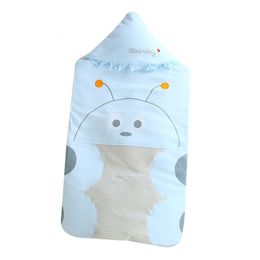 Mantas Swaddling born Cotton Baby acolchado suave peinado saco de dormir Cartoon Infant Swaddle Cuddle Quilt 230301