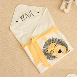 Dekens Swaddling Cartoon Lion Envelopes voor geboren wrap babydeken Ddling katoenen slee zak babysacks 80x80 cm drop levering ki otvdi