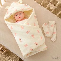 Couvertures Smoulling Cotton Couverture pour les couvertures de poussette nouveau-née pour tout-petits couvrent une courtepointe enveloppante absorbante forte avec motif