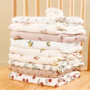 Couvertures emmaillotage coton gaze mousseline super doux né lange d'emmaillotage séchage rapide garçon fille enfants serviette de bain couverture de poussette 231031