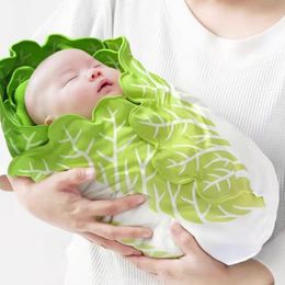 Couvertures emmailloter mignon enfant couverture légumes bébé chaud doux en peluche emmailloter jeter couvertures infantile dormir literie accessoires 230620