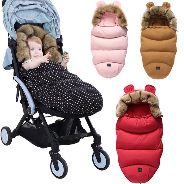 Couvertures Emmailloter Enveloppe Dans Une Poussette Bébé Sac De Couchage Chaussettes D'hiver Sommeil Coupe-Vent Chaud Sac De Nuit Chancelière Pour 221018