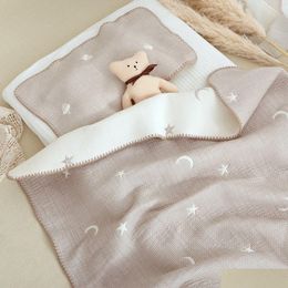 Couvertures Swaddling Family Garten Draps de coton Literie pour enfants AutomneWinter Couverture multifonctionnelle douce et respectueuse de la peau 240127 Drop OT5PB