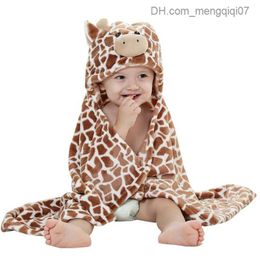 Dekens Inbakeren Giraffe babydeken in de vorm van een beer Badkamer zachte babybadhanddoekdeken Z230809