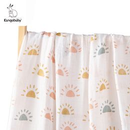 Dekens Swaddling Kangobaby # My Soft Life # het hele seizoen Muslin Swaddle Deken Born Bath Towel Multi Designs Functies Baby Wrap Infant Quilt 230426