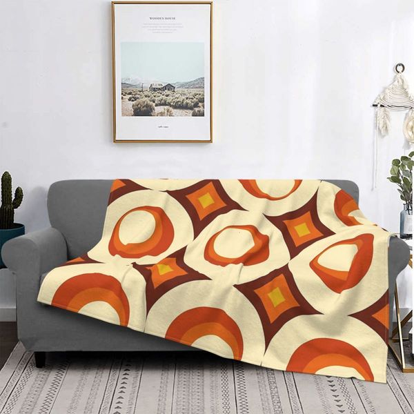 Couvertures Swaddling Mid Century Modern Splash Throw Couverture pour canapé-lit Canapé Chaise Couverture polaire douce Couverture rétro confortable pour adultes enfants Pet 230729