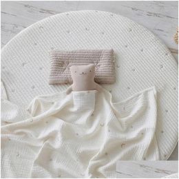 Mantas Baddling Milancel 2024 Summer Baby Blanket Niña para niñas Sune er Bordería de luna 85 135 cm Drop entrega a niños Maternidad OT8GO