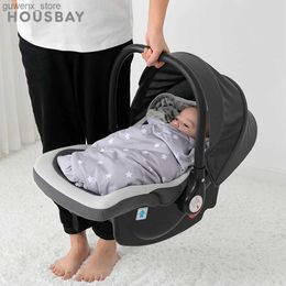 Dekens Swaddling pasgeboren babydeken 0-3 maanden slapen op basket Stroller autostoelen Buiten reizen Draagbare winddichte Warm Swaddle Wrap Hooded Y240411