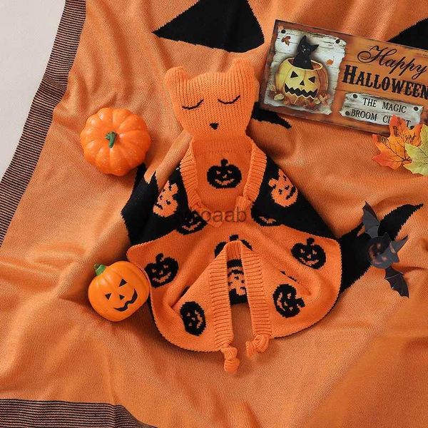 Mantas Swaddling Bebé recién nacido Mantas de seguridad Moda Halloween Calabaza de punto Infantil Niños Niño Niña Edredón Calmar Apaciguar Toallas Muslin Babero YQ231003