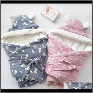 Dekens Swaddling Nursery Beddengoed Baby Moederschap Drop Levering 2021 Ontlading Envelopgeboren Katoen Cartoon Deken Kinderen Zachte Warm Wrap Voor