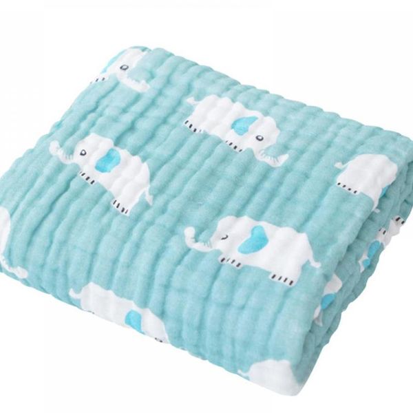 Mantas para envolver OBAMI 6 capas bebé 100% algodón suave muselina Swaddle manta toalla cochecito infantil Amp absorbente Swaddle105x105cm